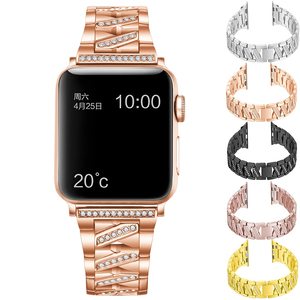 애플 워치용 다이아몬드 시계 스트랩 40MM 38MM 6 5 4 SE IWATCH 밴드용 럭셔리 스테인레스 스틸 팔찌 42MM 44MM, APPLE WATCH 시곗줄