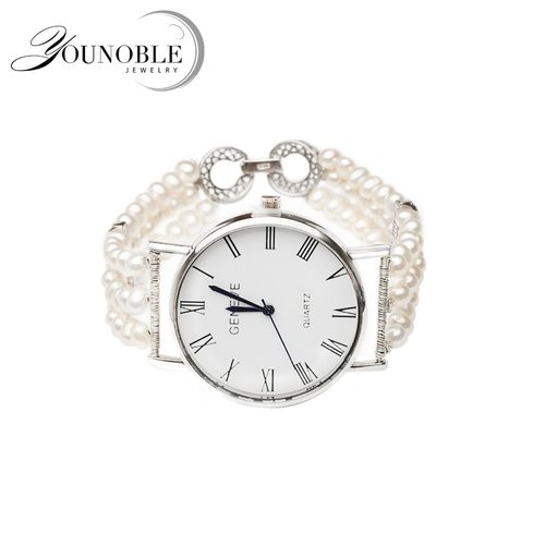아름다운 여성 진짜 천연 진주 시계, 시계 기념일 선물