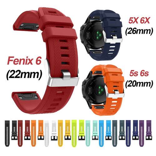 퀵 핏 밴드 GARMIN FENIX 6 6X 6S/5S 5X 5 PLUS 3HR 실리콘 스트랩 FORERUNNER 945 935/INSTINCT WATCHBAND 20MM 22MM