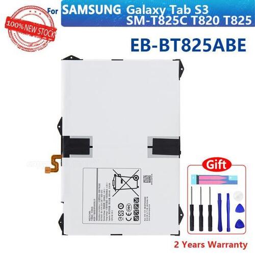 100% 오리지날 6000mAh EBBT825ABE 삼성 갤럭시 탭 S3 9.7 인치 SMT825C T820 T825 탭 S3 태블릿 배터리 도구