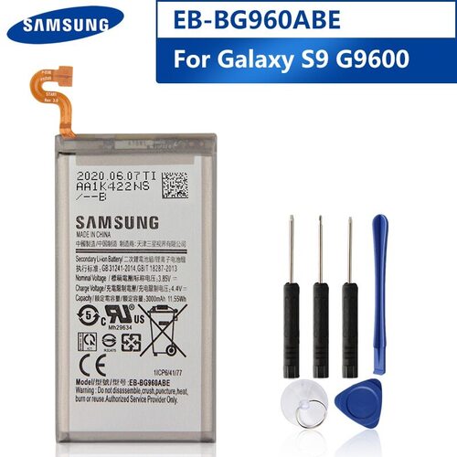 오리지날 교체 전화 배터리 EBBG960ABE 삼성 갤럭시 S9 G9600 G960F SMG960 충전식 3000MAH