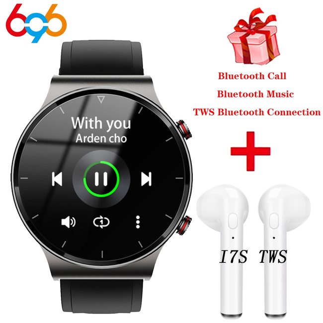 I19 스마트워치 블루 치아 전화 SMARTWATCH 연결 블루투스 이어폰 TWS 헤드셋 남자 MP3 음악 재생 스포츠 팔찌 PK MT3 E13