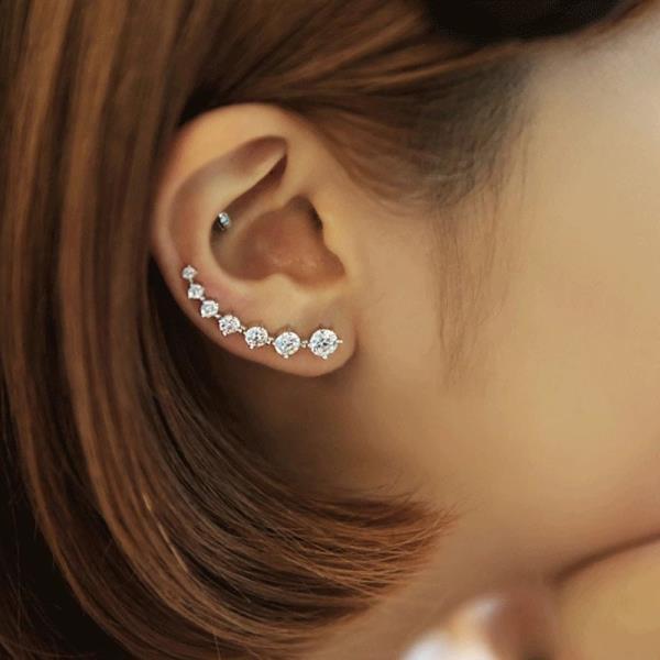 REETI 고품질 슈퍼 샤이니 지르콘 925실버 귀걸이, 여자 쥬얼리선물