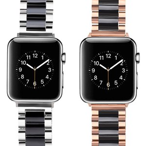 애플 워치 밴드용 스테인레스 스틸 세라믹 스트랩, 44MM 40MM 42MM 38MM, IWATCH 시리즈 6 SE 5 4 3 액세서리 럭셔리 팔찌