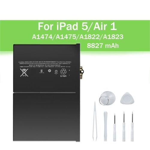 Ipad 5air1A1474A1475A1822A1823 8827mAh 태블릿 배터리 용 교체 배터리  수리 도구 키트 포함