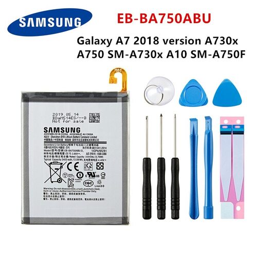 삼성-오리지널 배터리 3400MAH, 삼성 갤럭시 A7  버전 A730X A750, A10, 도구