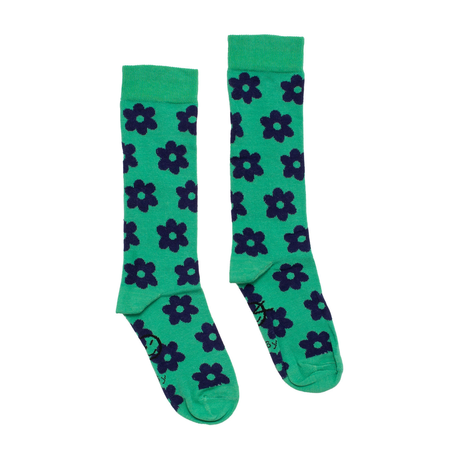 [wynken/윙켄] Flower Sock-GREAT GREEN / NAVY