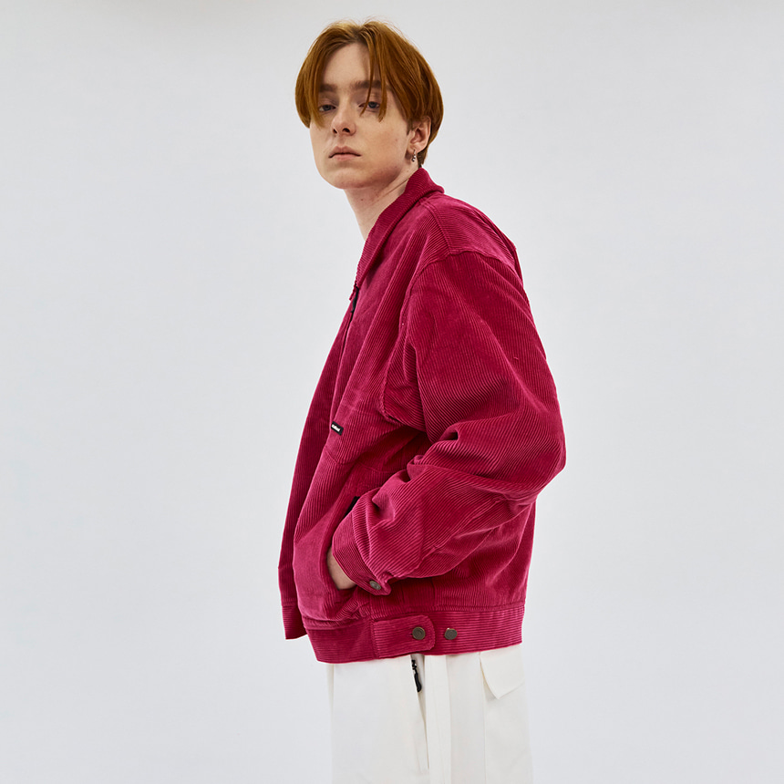 비에스래빗 2324 BSRABBIT FC COLLAR NECK JACKET CORDUROY PINK