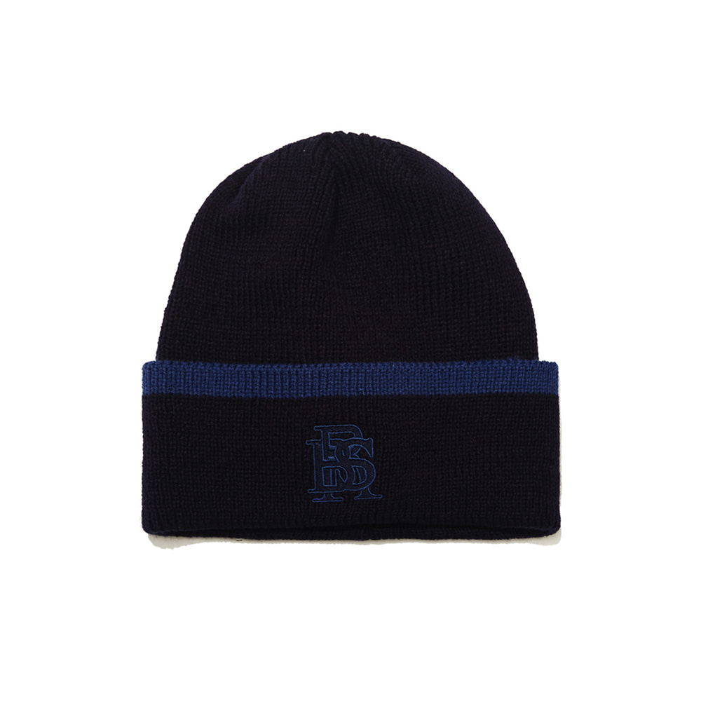 비에스래빗 2223 BSRABBIT BSR LOGO LINE BEANIE NAVY 스노우보드 비니