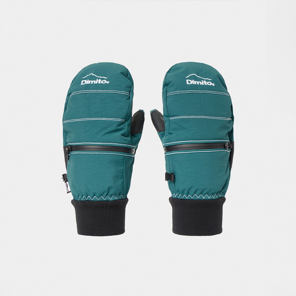 디미토 2324 DIMITO EASY ZIP OG MITTEN DEEP GREEN 스노우보드 장갑