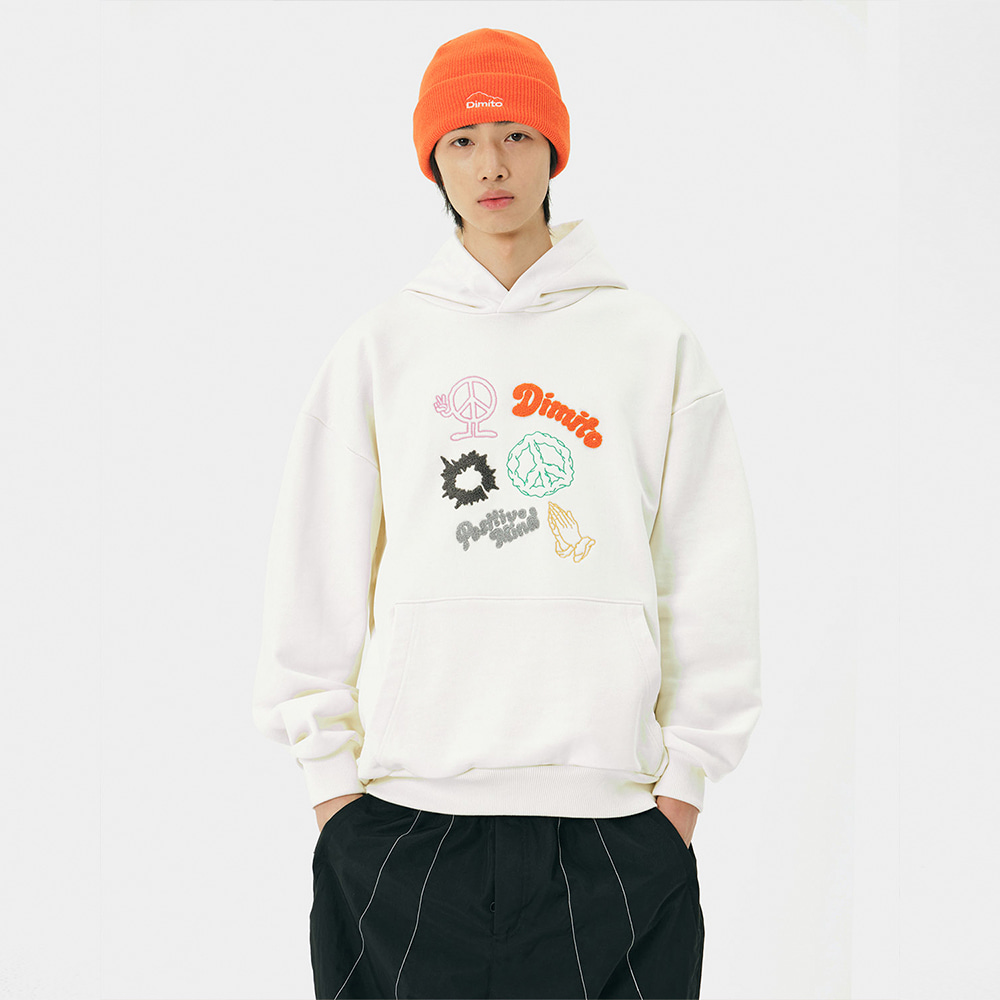 디미토 2324 DIMITO PRAY HOODIE IVORY 보드복후드