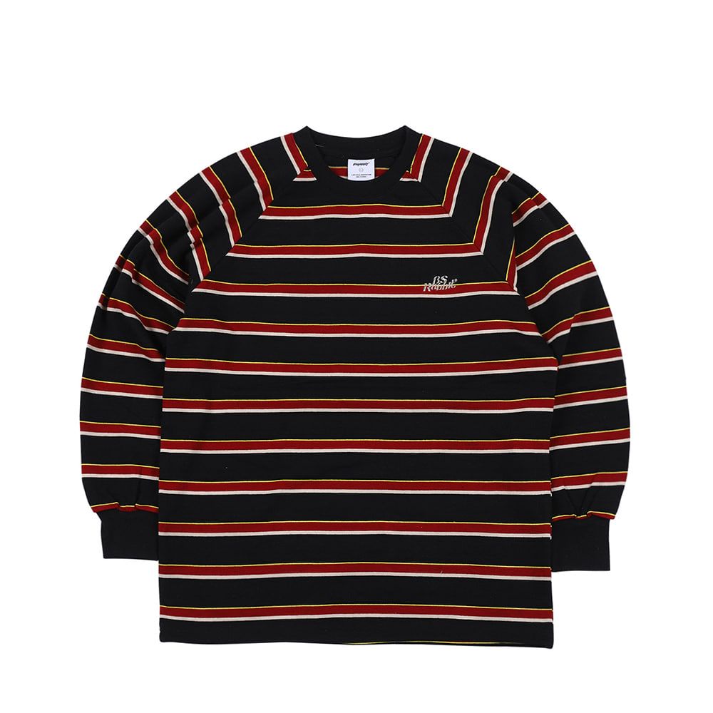 비에스래빗 2223 BSRABBIT OLD STRIPE LONG SLEEVE BLACK 롱슬리브