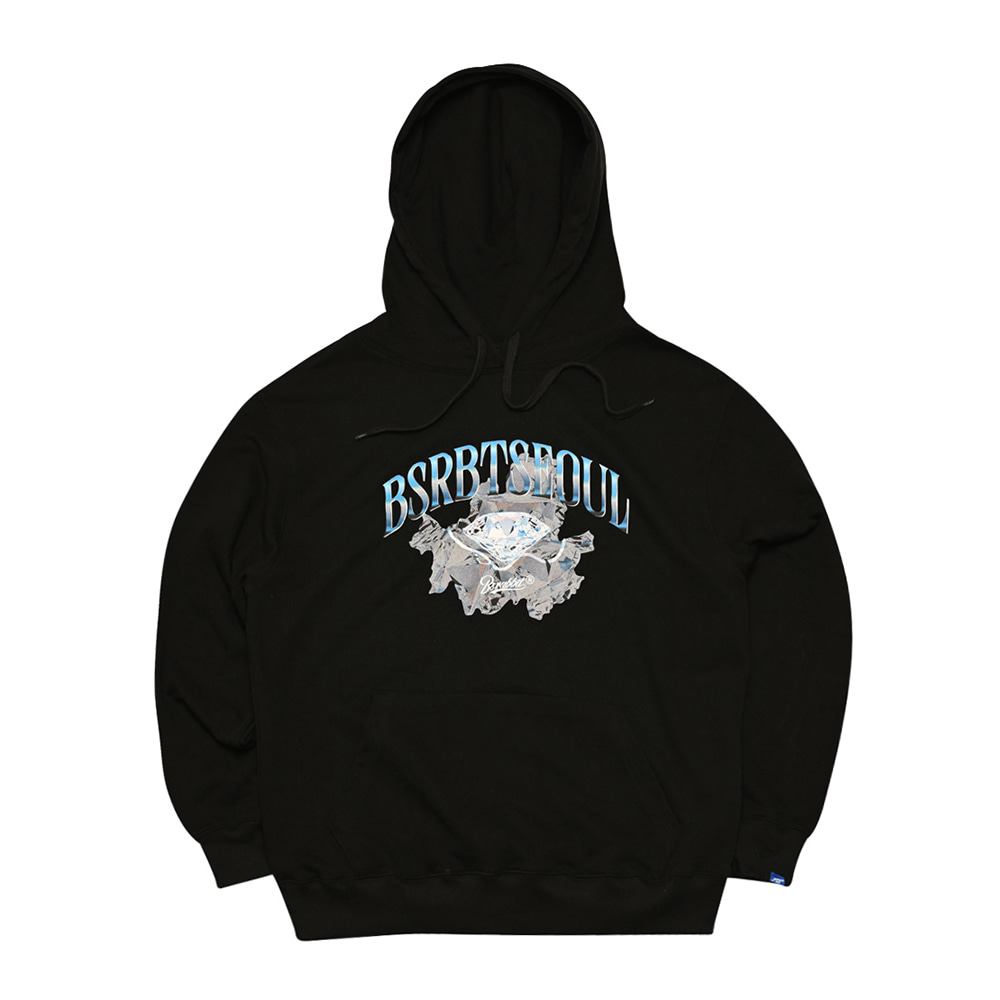 비에스래빗 2223 BSRABBIT BSRBT DIAMOND HOODIE BLACK 스노우 보드복 후드 후디