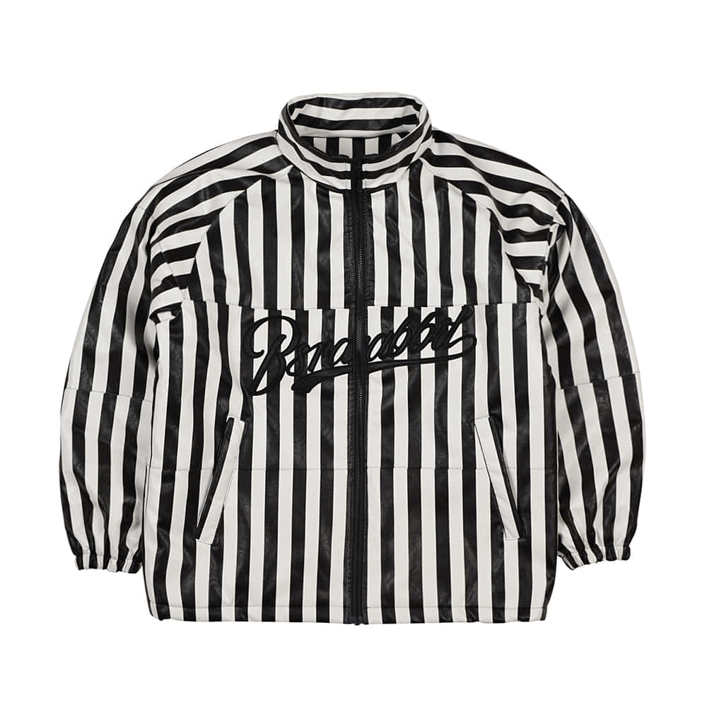 비에스래빗 2223 BSRABBIT STRIPE LOGO PADDING JUMPER WHITE BLACK 스노우 보드복 자켓 패딩 점퍼