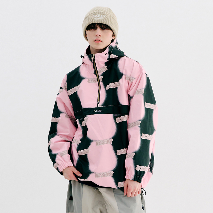 비에스래빗 2324 BSRABBIT BDT HOODED ANORAK JACKET PINK 스노우 보드복 자켓