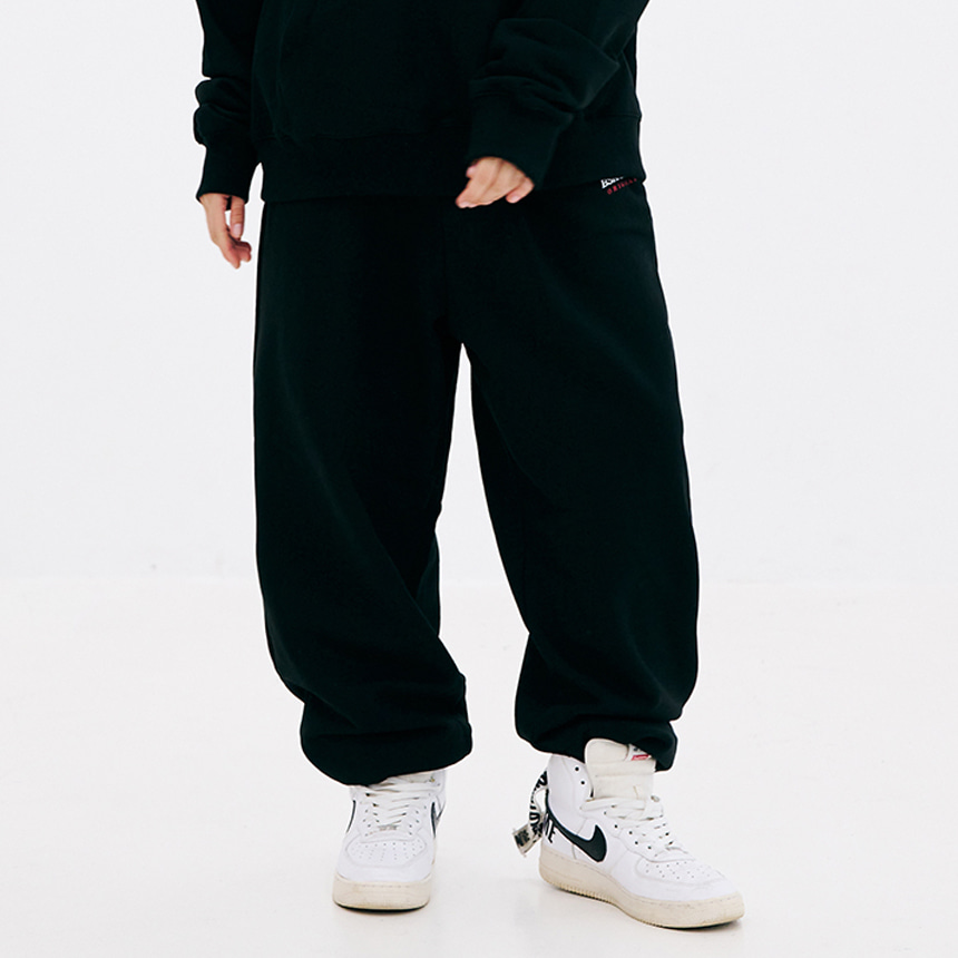 비에스래빗 2324 BSRABBIT BSRABBIT LOGO JOGGER PANTS BLACK 조거 스웻 팬츠