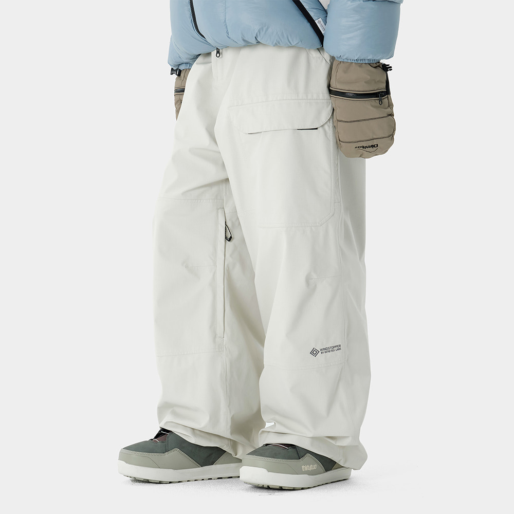 디미토 2324 DIMITO GTX (VTX X EIDER) BANDED BOTTOM 2L PANTS IVORY WIDE JOGGER FIT 스노우 보드복 조거 팬츠