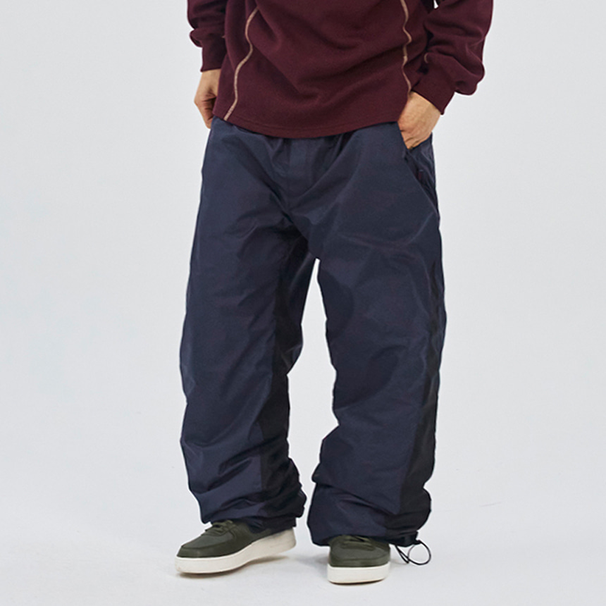 비에스래빗 2324 BSRABBIT RETRO WIDE TRACK PANTS NAVY 스노우 보드복 팬츠