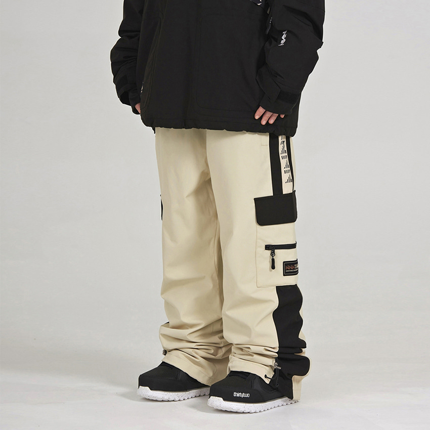 엔쓰리 엔쓰리 2324 NNN 2COLOR CAGO STANDARD PANTS IVORY / BLACK 스노우 보드복 팬츠