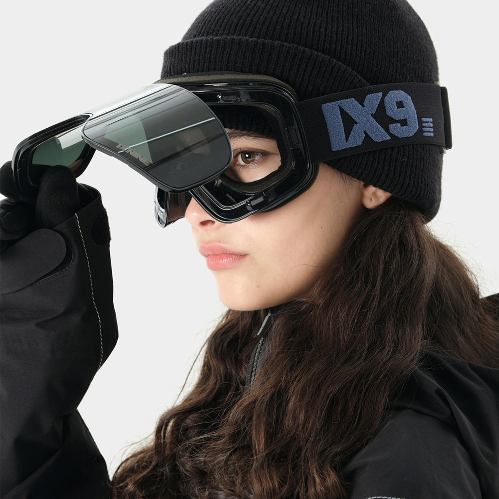 디미토 디미토 2324 DIMITO OWN HIDE (VTX X IX9) IX3 PRO GOGGLE BLACK/DARK GREY+CLEAR 스키 스노보드 스노우 보드 고글