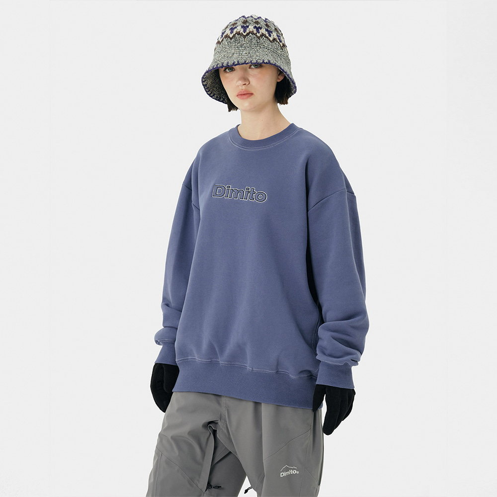 디미토 2324 DIMITO LINE SWEATSHIRTS DEEP BLUE 스웨트셔츠