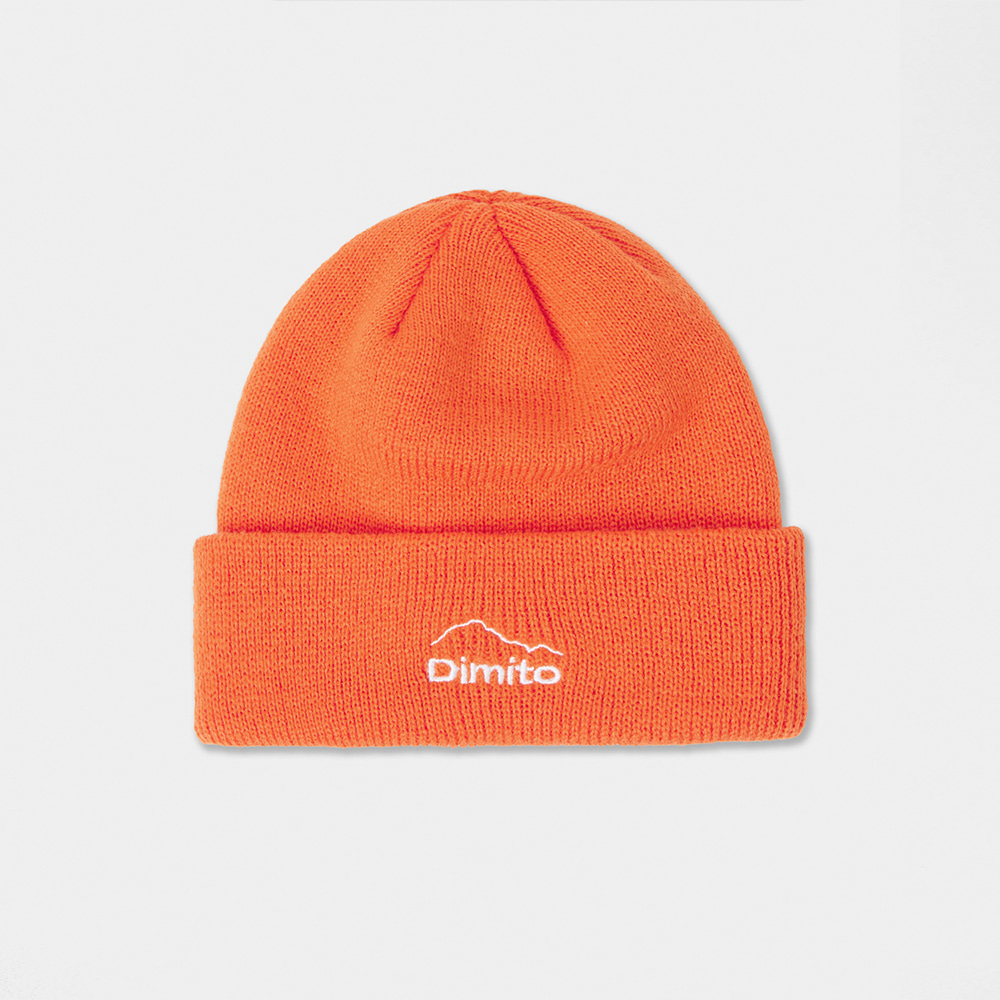 디미토 2324 DIMITO 23 MT LOGO KNIT BEANIE ORANGE 비니