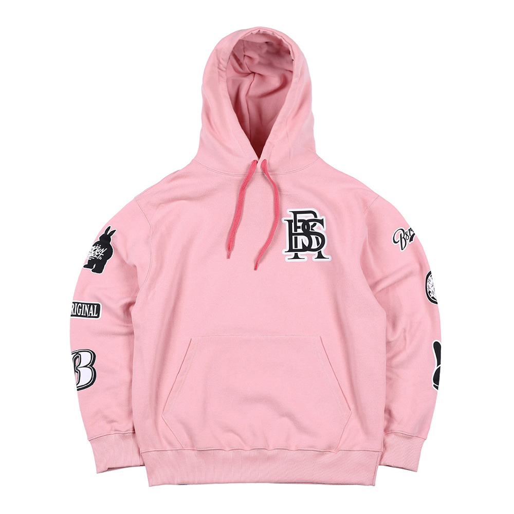 비에스래빗 2223 BSRABBIT BS MULTI LOGO HOODIE PINK 스노우 보드복 후드 후디