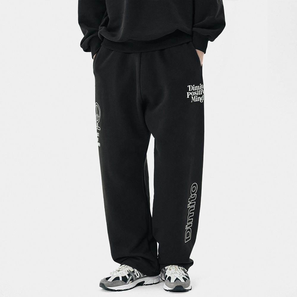 디미토 2324 DIMITO PRAY SWEATPANTS BLACK 스웨트팬츠