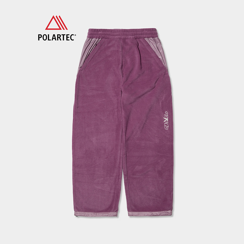 디미토 2324 POLARTEC PLAYBOY X DIMITO FLEECE PANTS PURPLE ASH SEMI WIDE FIT 플리스 팬츠