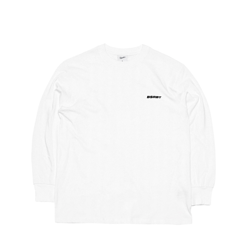 비에스래빗 2223 BSRABBIT BSBRT SIMPLE LOGO LONG SLEEVE WHITE 롱슬리브