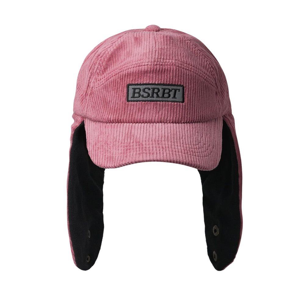 비에스래빗 2324 BSRABBIT BSRBT EARFLAP HAT STRIPE CORDUROY PINK 모자 이어플랩 햇 스냅백 볼캡