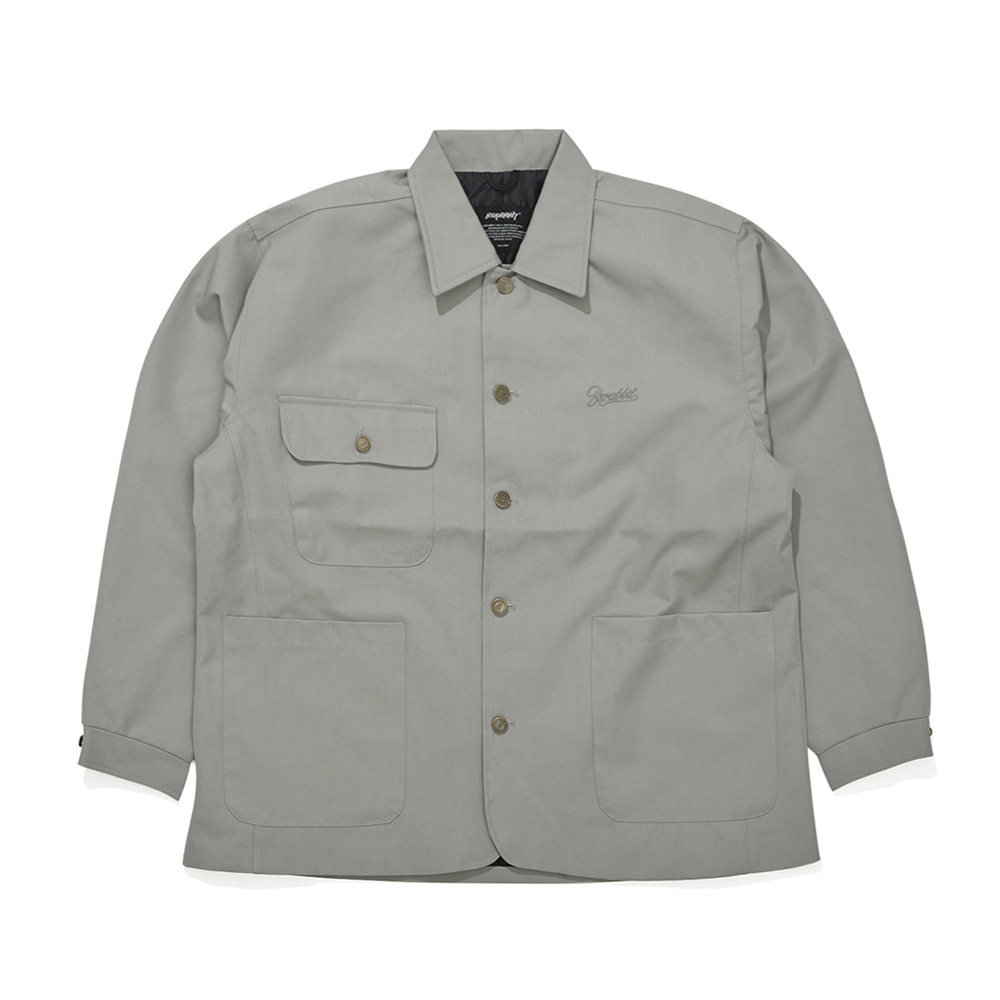 비에스래빗 2223 BSRABBIT LOGO COLLAR COTTON BASIC JACKET GRAY 스노우 보드복 자켓