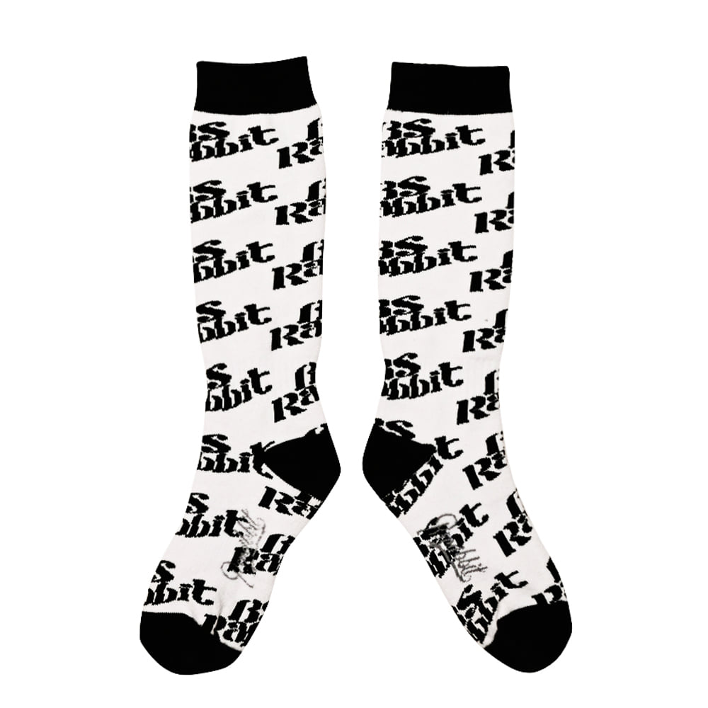 비에스래빗 2223 BSRABBIT LOGO SNOWBOARD SOCKS WHITE 스노우보드양말