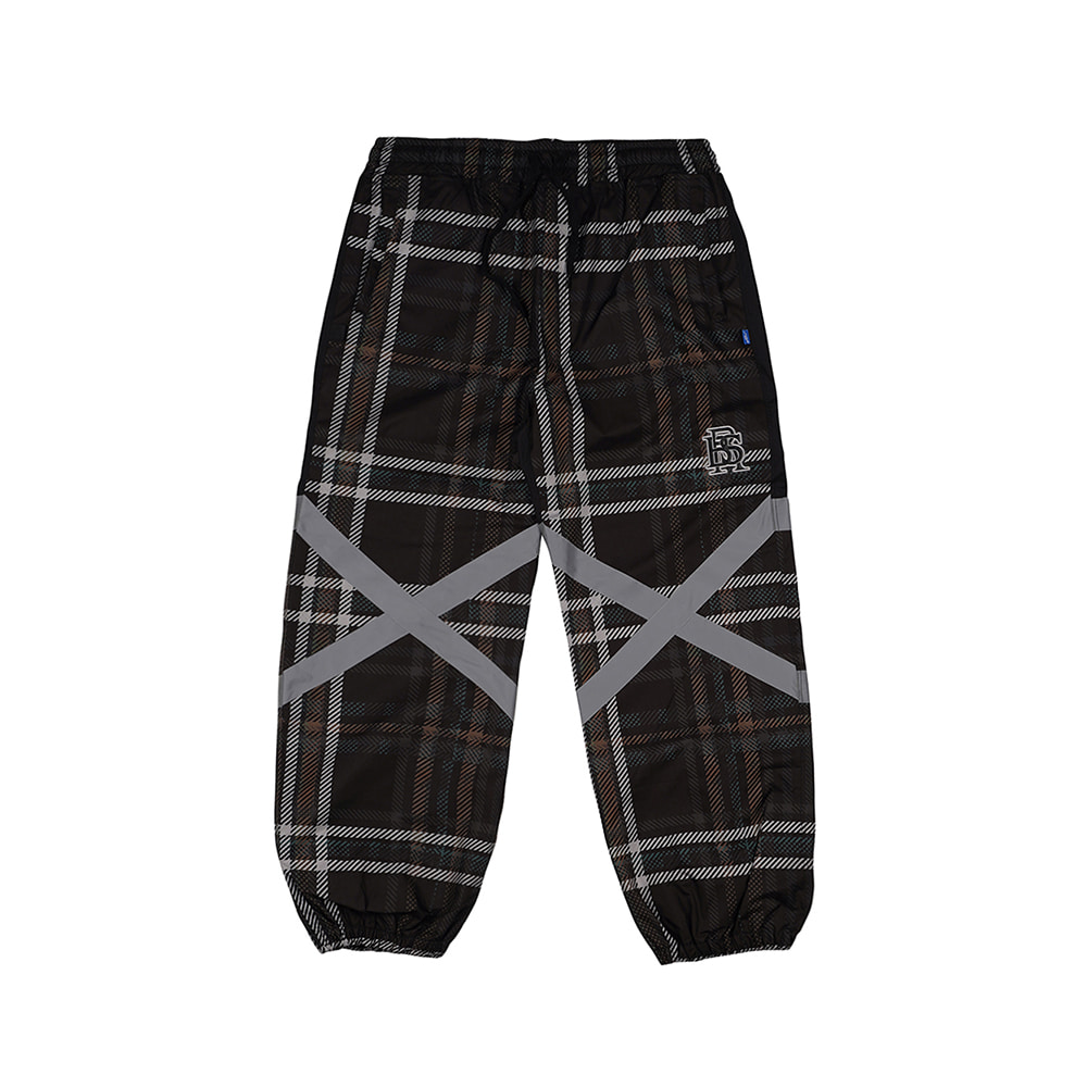 비에스래빗 2223 BSRABBIT BSR POT-X REFLECTIVE JOGGER PANTS BLACK CHECK 스노우 보드복 조거 팬츠