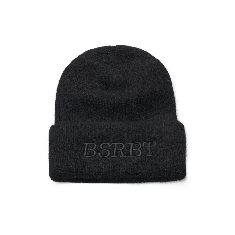 비에스래빗 2324 BSRABBIT LOGO ANGORA BEANIE BLACK 스노우보드 비니