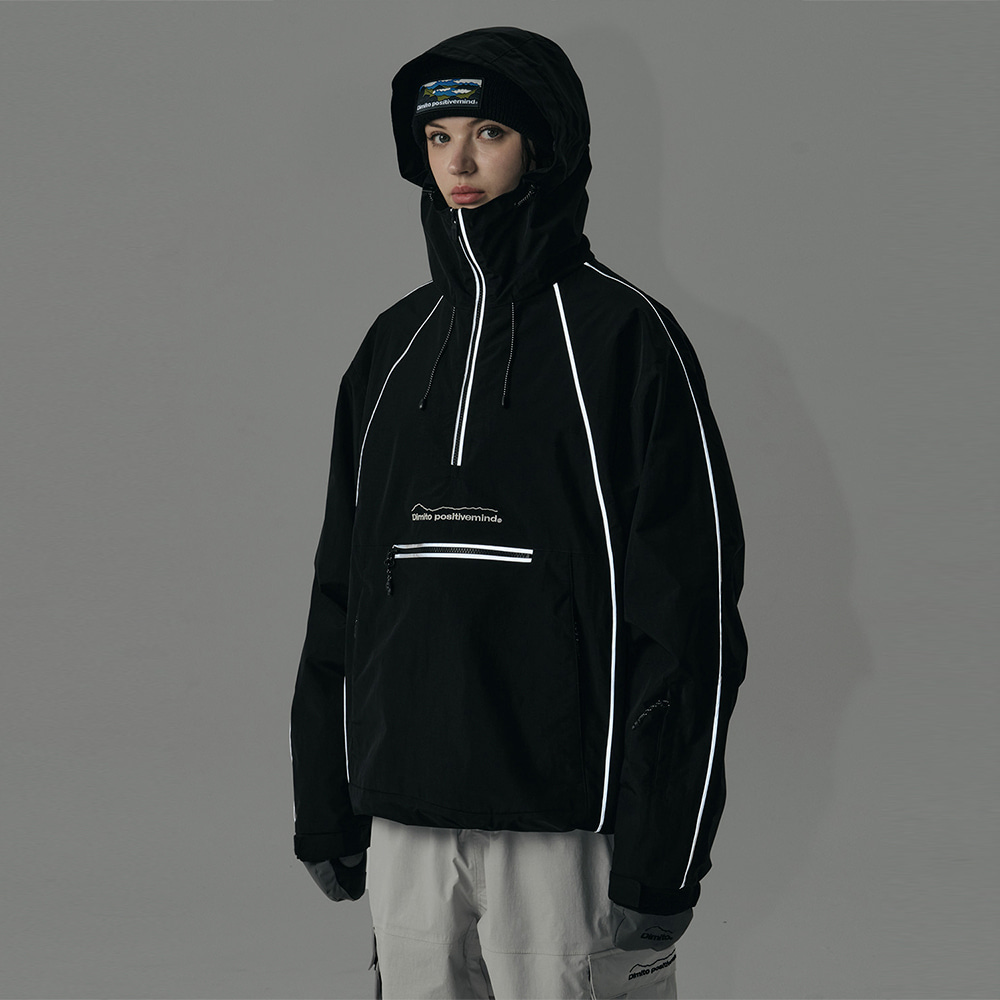 디미토 2324 DIMITO TRACK PULLOVER JACKET BLACK 보드자켓