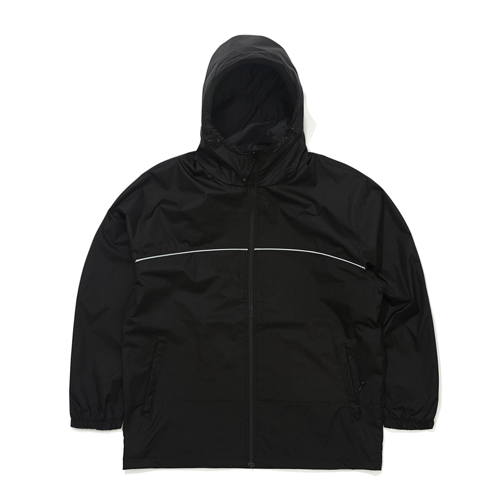 비에스래빗 2223 BSRABBIT ROUND LINE HOODED JACKET BLACK 보드자켓