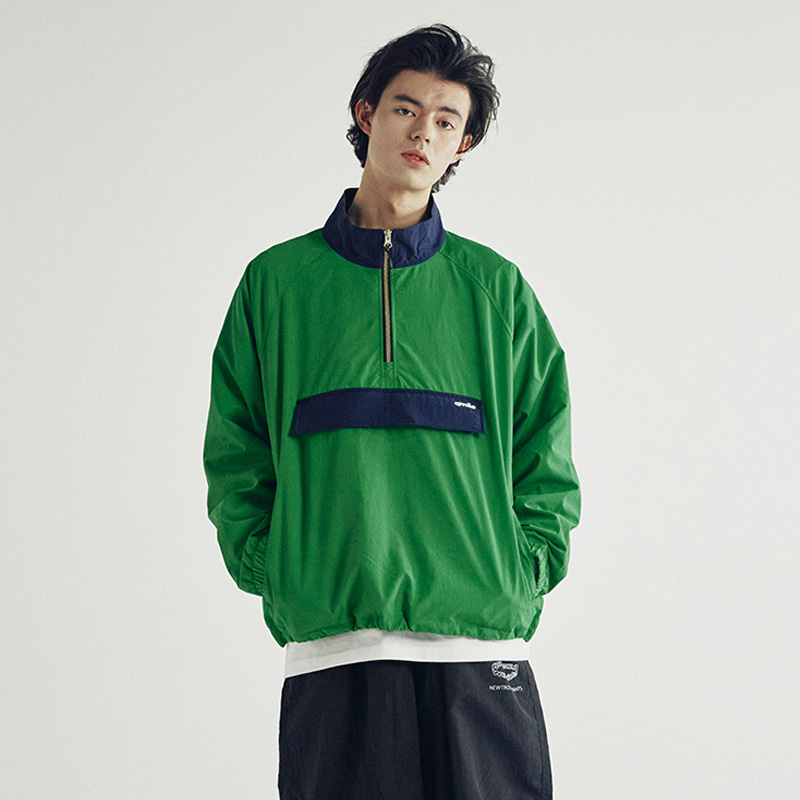 큐마일 2223 QMILE QUARTER ZIPUP PULLOVER JACKET GREEN 스노우 보드복 자켓