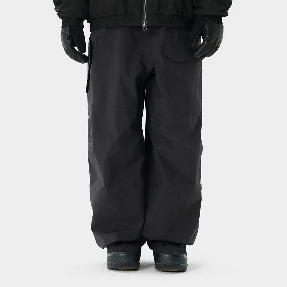 디미토 2324 DIMITO GTX (VTX X EIDER) BANDED BOTTOM 2L PANTS BLACK WIDE JOGGER FIT 스노우 보드복 조거 팬츠