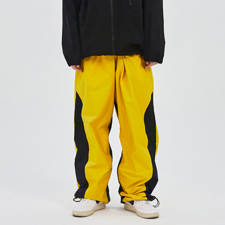 비에스래빗 2324 BSRABBIT RETRO WIDE TRACK PANTS YELLOW 스노우 보드복 팬츠