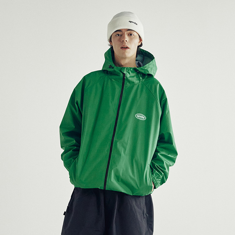 큐마일 2223 QMILE 3L TRAINING HOODED JACKET GREEN 스노우 보드복 자켓