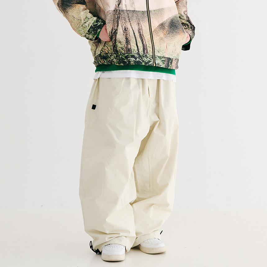 비에스래빗 2324 BSRABBIT BSRBT SUPER WIDE VENTILATION PANTS CREAM 스노우 보드복 팬츠