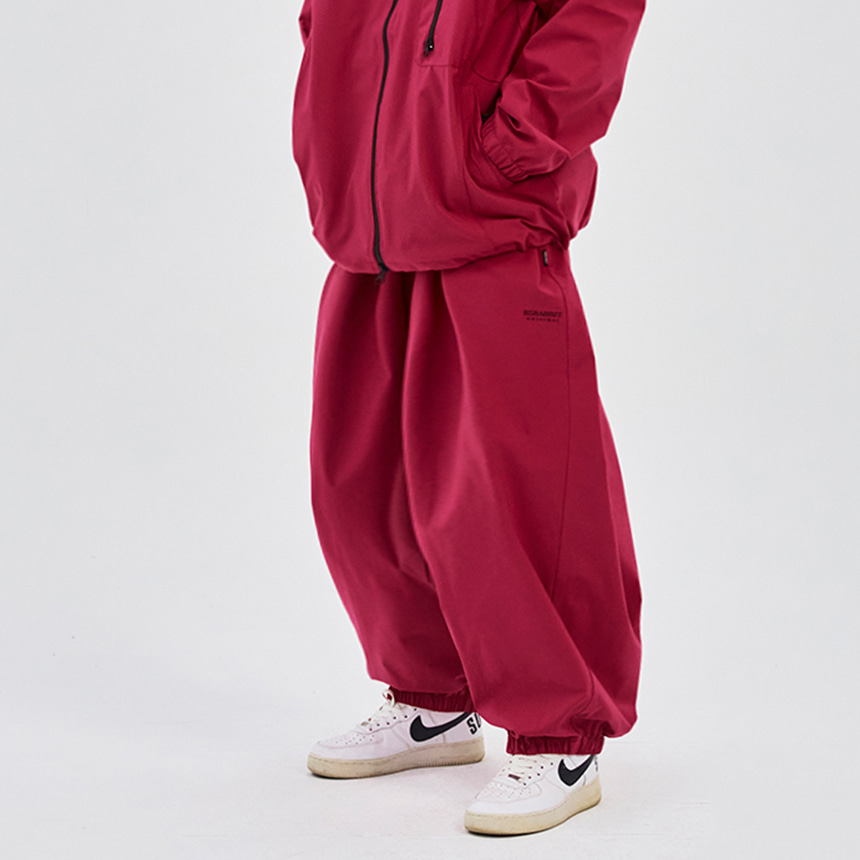 비에스래빗 2324 BSRABBIT WORK STRETCH 3L SUPER WIDE JOGGER PANTS HOT PINK 스노우 보드복 팬츠