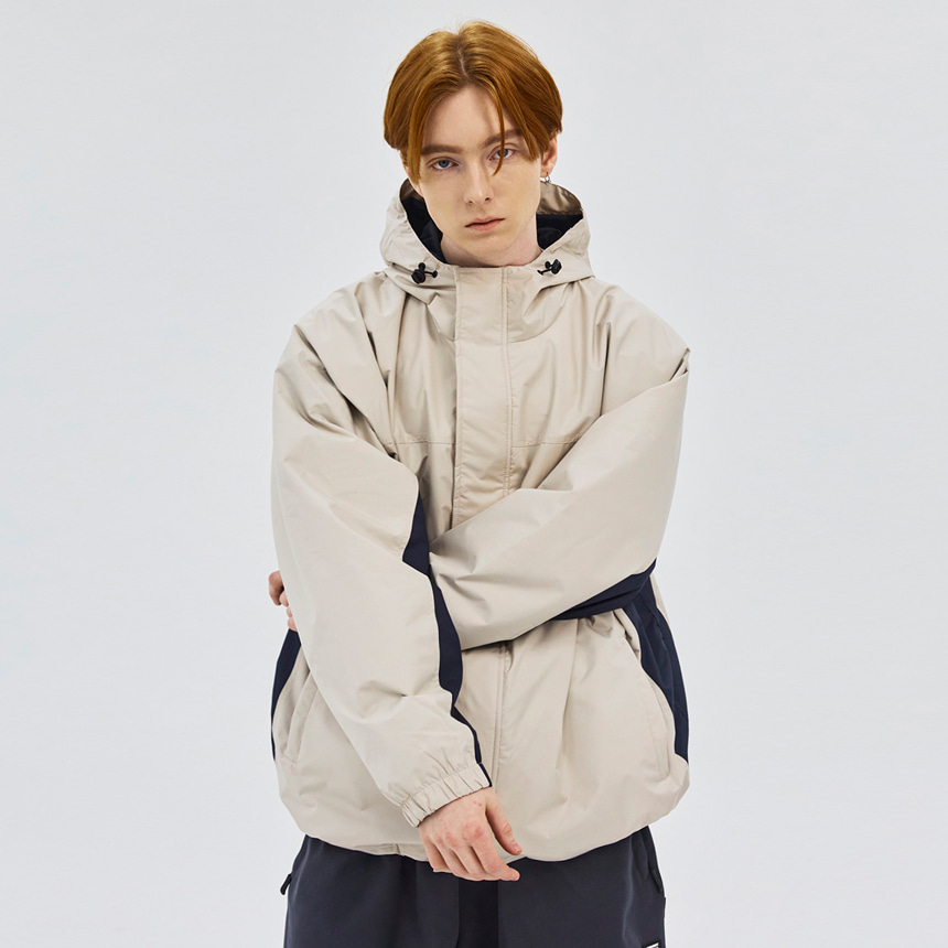 비에스래빗 2324 BSRABBIT RETRO HOODED JACKET BEIGE 스노우 보드복 자켓