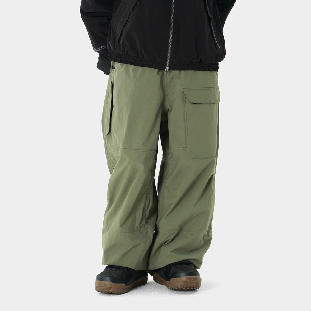 디미토 2324 DIMITO GTX (VTX X EIDER) BANDED BOTTOM 2L PANTS DARK OLIVE WIDE JOGGER FIT 스노우 보드복 조거 팬츠