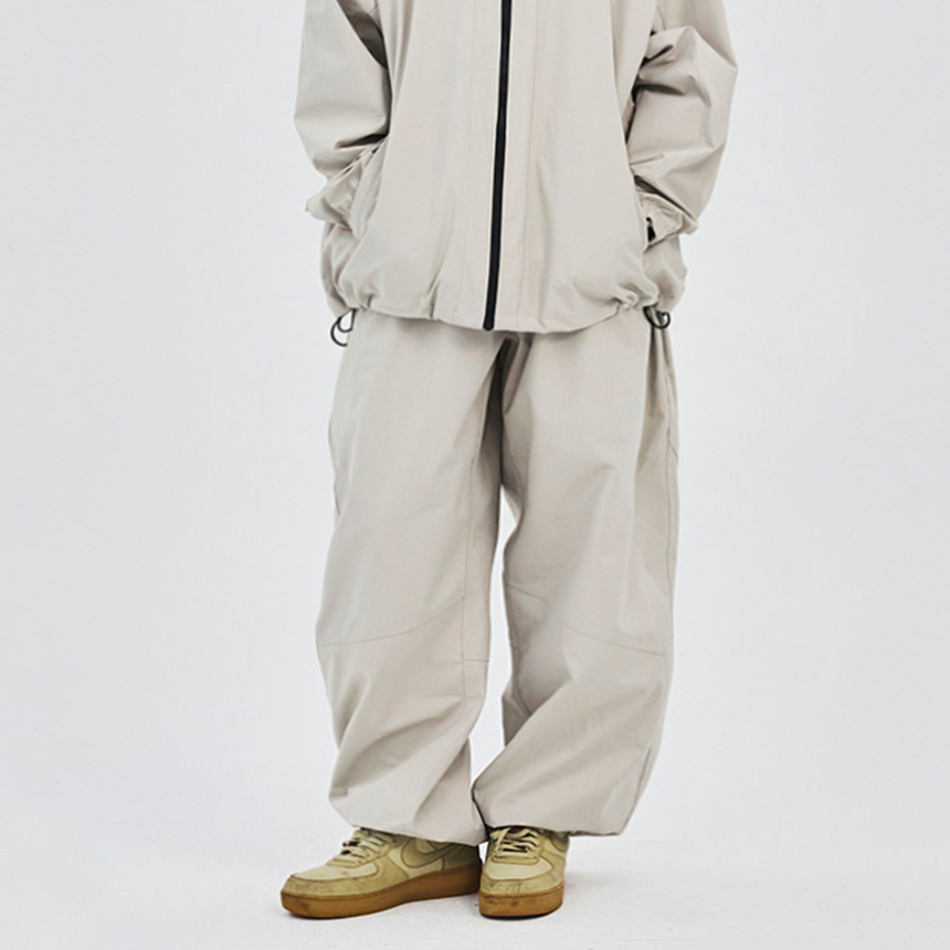 비에스래빗 2324 BSRABBIT SB 3L SIDE PANEL WIDE JOGGER PANTS CREAM 스노우 보드복 팬츠