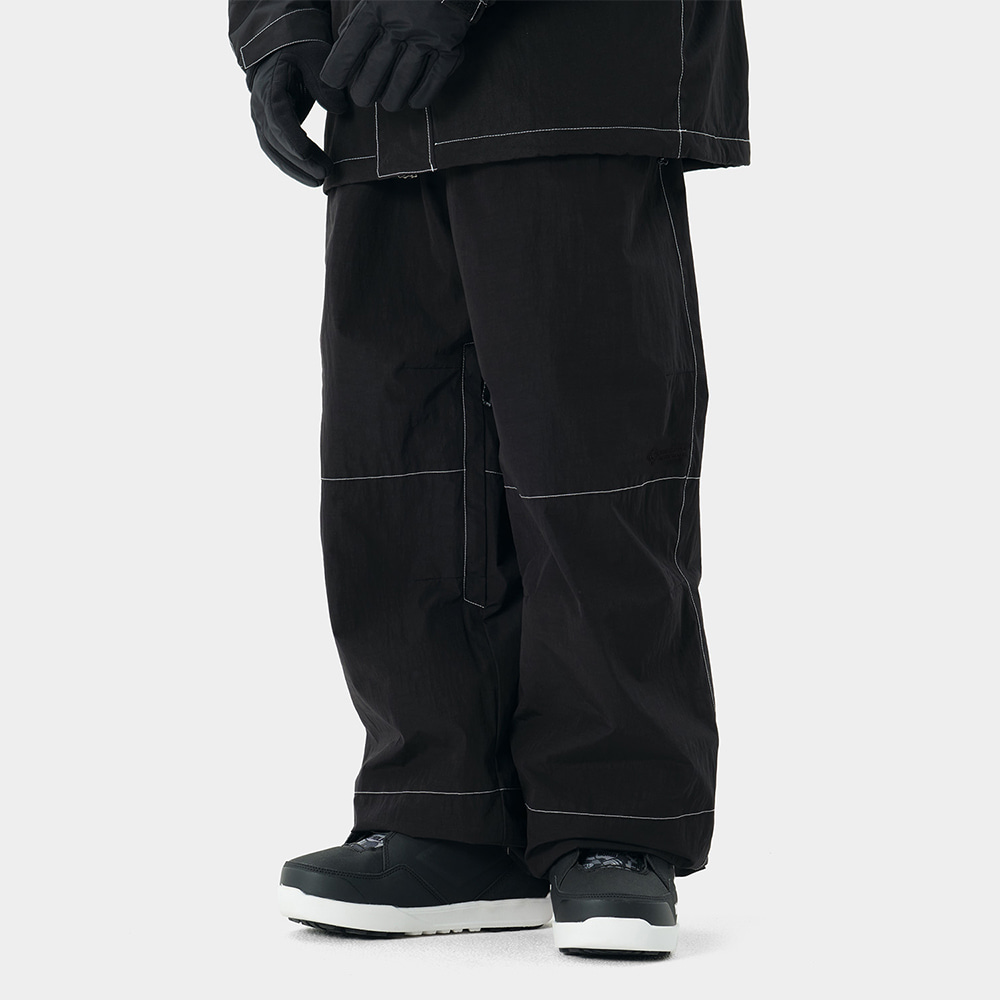 디미토 2324 DIMITO GTX (VTX X EIDER) LINE STITCHED PANTS BLACK SEMI WIDE FIT 스노우 보드복 팬츠