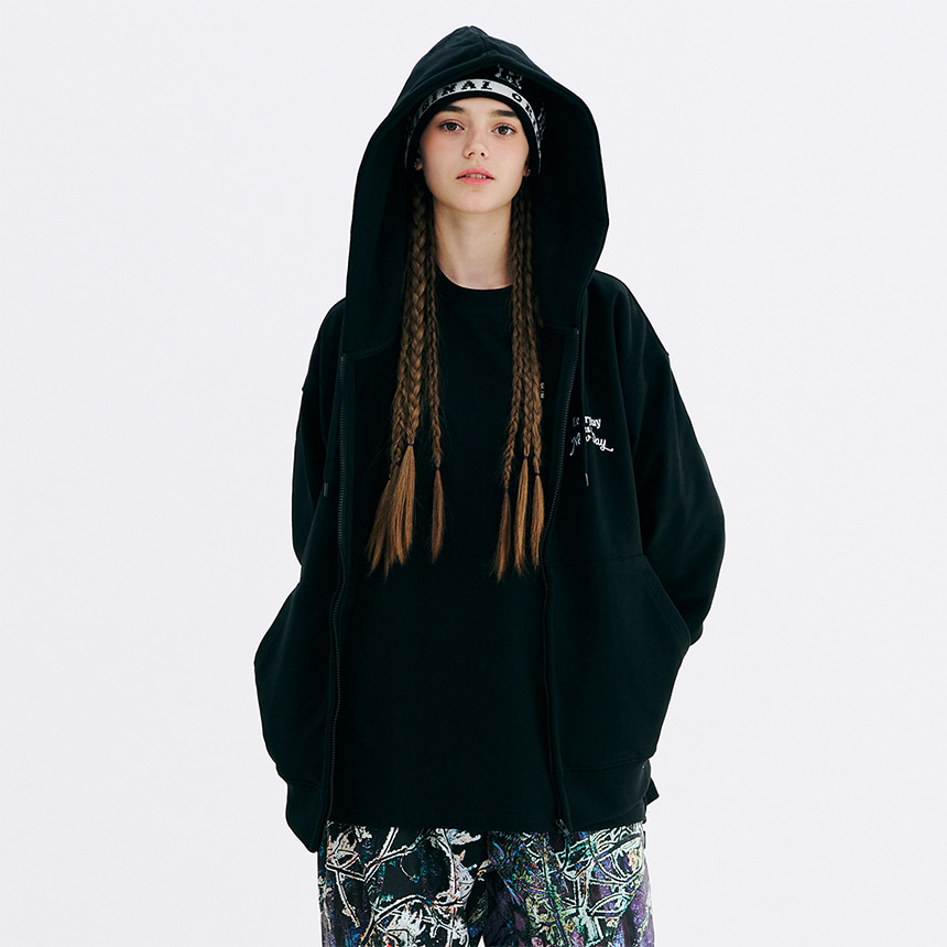 비에스래빗 2324 BSRABBIT 3D EVERY DAY RABBIT HOODIE ZIP-UP BLACK 스노우 보드복 후드 후디