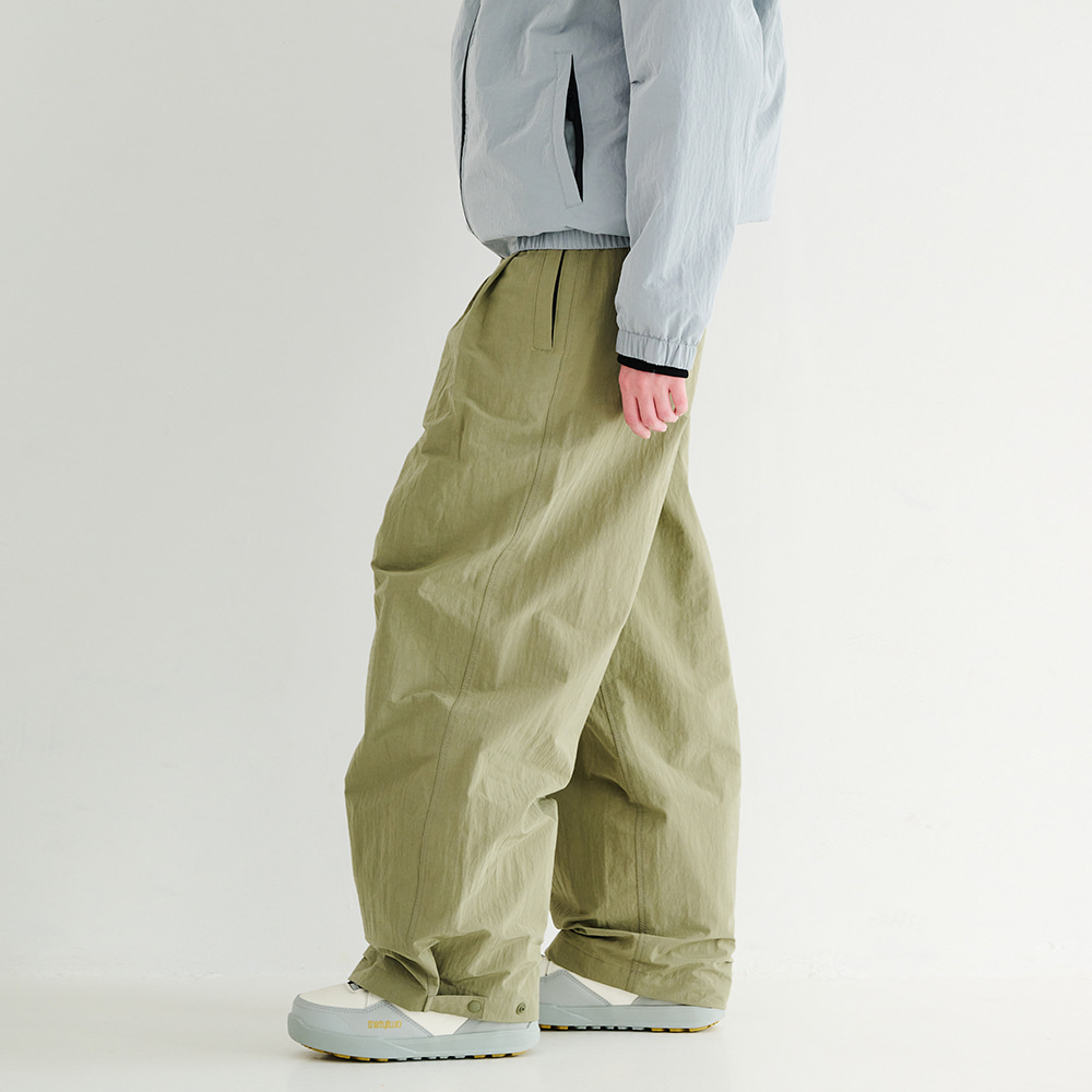 큐마일 2324 QMILE 423 TWOTUCKS PANTS KHAKI GREY 스노우 보드복 팬츠