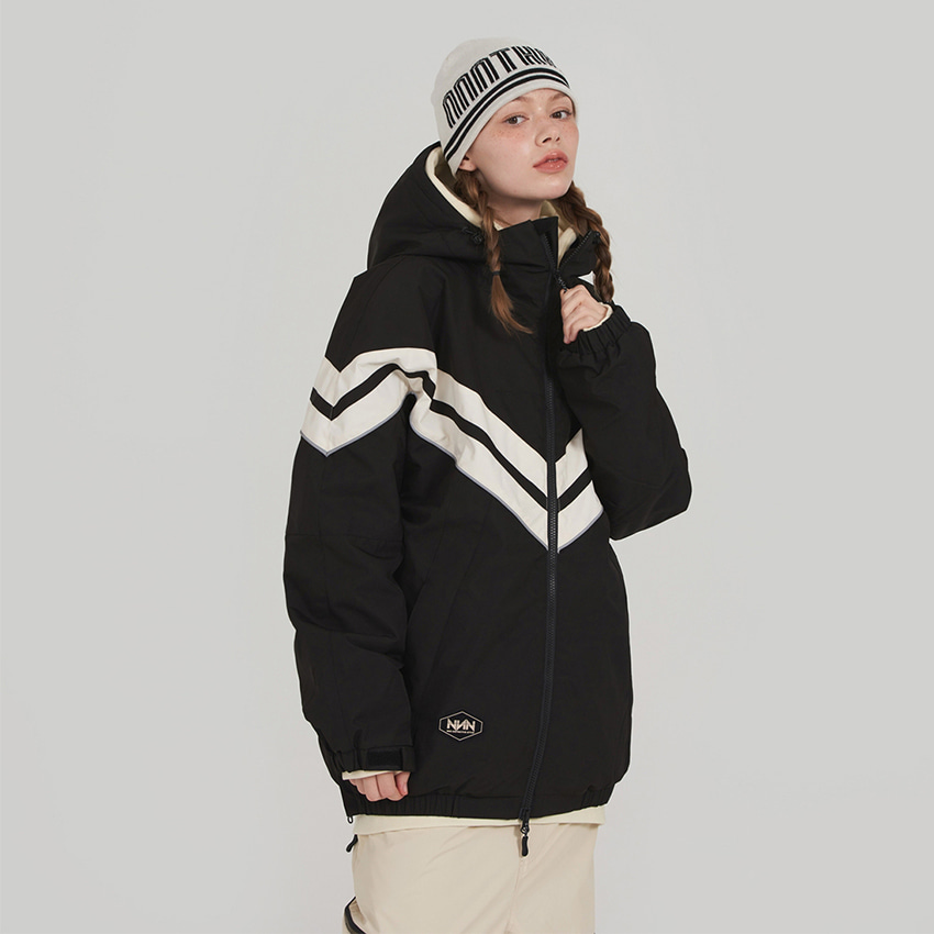 엔쓰리 엔쓰리 2324 NNN COMELY JACKET BLACK / IVORY 스노우 보드복 자켓